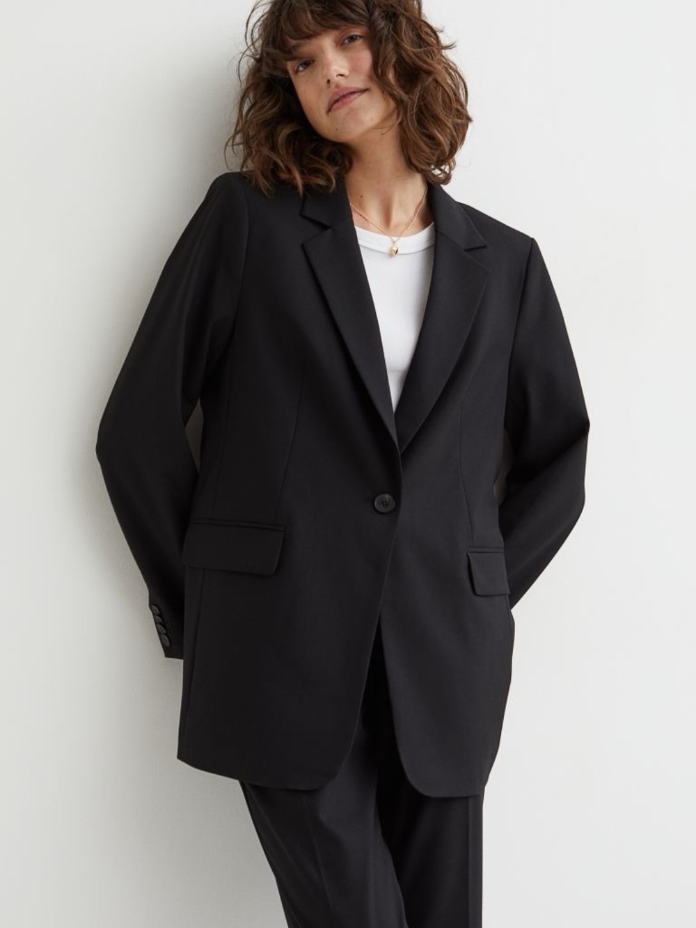 H&M Black Single-Button Women's Blazer